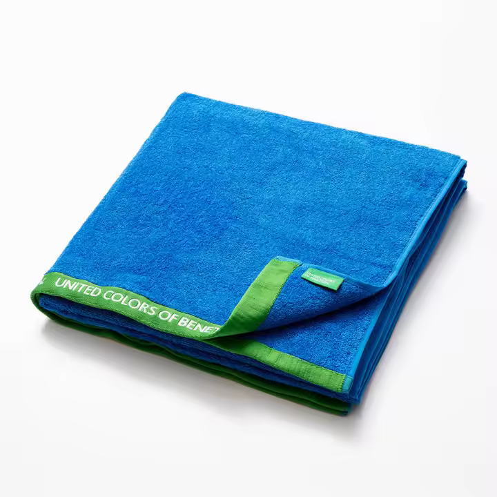 Toalla de playa 160x90cm 450g/m² azul benetton - 1