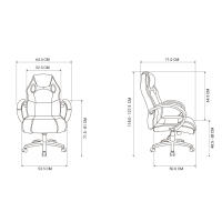 Furniture Style S.L. Silla de Oficina Gaming Olimpia con Respaldo Abatible y Reposabrazos Acolchados en Negro-azul - details 5