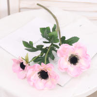 3 Cabezas De Anefoma Poppa Flores Artificiales De Seda Larga Rama Decoración Para Fiesta De Boda Navidad Hogar Wreath Mesa Jardín DIY - details 9
