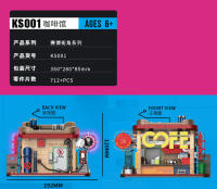 Bloques De Construcción Cyberpunk DECOOL Con LED Tienda De Café Y Restaurante De Sushi Juguetes Para Niños Regalos De Cumpleaños - details 1