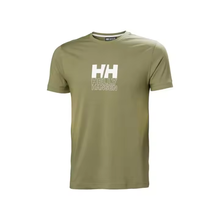 Camiseta Hombre Helly Hansen Core Graphic Verde - 1