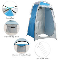 Carpa Portátil De Playa Con Ducha Y Baño Privacidad Para Camping Al Aire Libre Refugio Contra El Sol Y La Lluvia Con Ventana Canvas Four-season - details 3