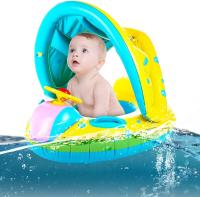 Flotador inflable para piscina de Bebe, Anillo más Nuevo, Anillo de Natacion para Bebe, Toldo para Bebe, Con Techo, Protección solar para Bebés, neumáticos hinchables, soporte inferior Seguro para 6-36 més - details 1