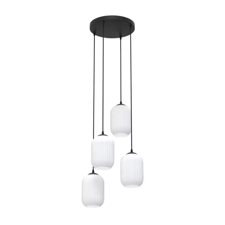 Lámpara de Suspensión Verdi, Metal, Negro, 30x30x140 cm - 1