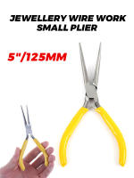 Aguja Larga Multi Funcional Mini Pinzas De Precisión Para Modelado Joyería Trabajo De Alambre Corte Herramienta Manual 5 Pulgadas Color Amarillo - details 0