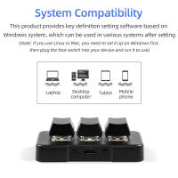 Teclado Pequeño MK321-Pro Con 3 Teclas Mechañicas Azules USB+2.4G+BT Para Oficina Juego Multimedia Personalizado - details 1