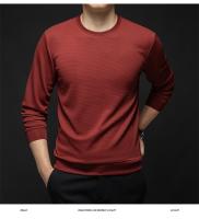 Camiseta De Manga Larga Para Hombre De Otoño Primavera Estilo Casual Sólido Calidad Superior Tops Básicos Clásicos Para Hombres - details 9