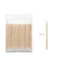 100/300/500/1000Pcs Sticks De Limpieza De Pestañas Y Labios De Algodón En Madera Aplicadores De Extensión De Pestañas Para Mujeres Maquillaje - details 3