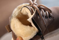 Botas De Invierno Para Niños Lona De Algodón Interior De Peluche Estilo Infantil Zapatos Para Niñas Y Niños Bebé Todoterreno Antideslizante Talla True round Toe Lazo De Cordón Material De Suela De Goma - details 16