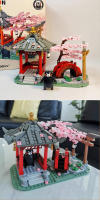 Bloques De Construcción Kumamoto Oso Ciudad Vista Serie Sakura Flores Casa Barrio De Café DIY Juguetes De Bloques De País Para Niños Y Niñas - details 17