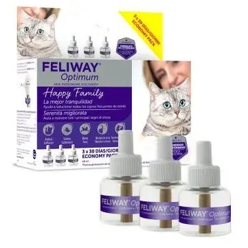 Feliway Optimum Gato Pack 3 Recambios - 1