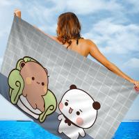 Toalla De Playa Absorbente Y Secado Rápido De Microfibra Panda Cartoon Bubududu Suave Para Yoga Natación Senderismo Toalla De Baño Rectangular Tamaño 76x182 Cm - details 8