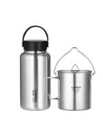 Botella Deportiva De Acero Inoxidable LIXADA 1050ml Con Tetera Colgante De 750ml a Prueba De Fugas Para Camping Y Senderismo Al Aire Libre - details 13