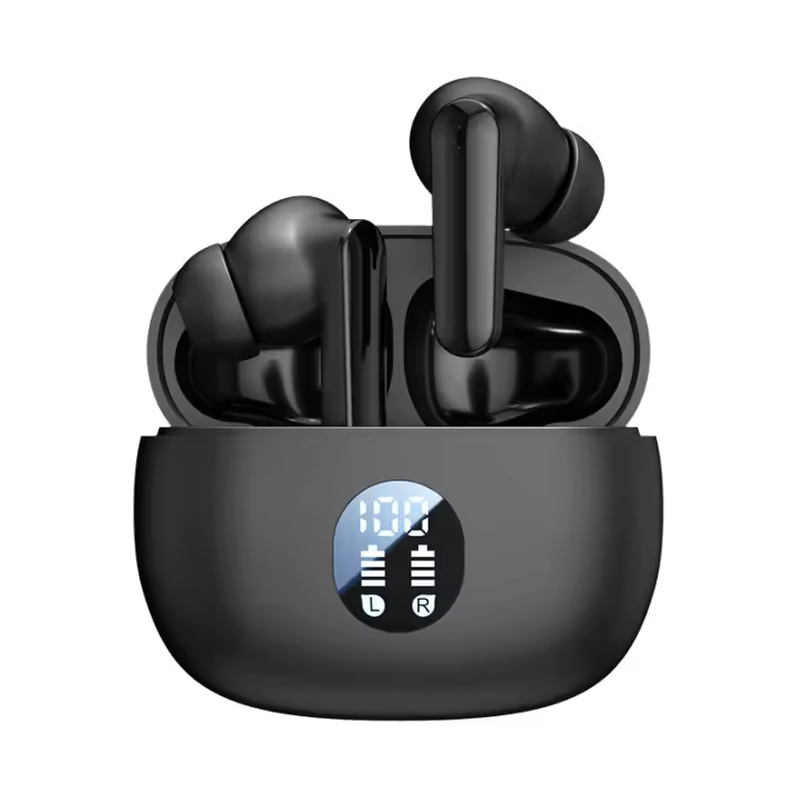 Auriculares Inalámbricos Bluetooth 5,3 HD Microfono LED Estéreo Hifi Negro IP7 - 1