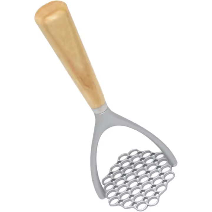 Trituradora de patata de aleación de aluminio con mango de madera multifunción calabaza plátano puré barro prensa trituradora de alimentos herramientas de cocina niños trituradora - 1