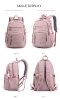 Mochila De Color Sólido Con Manija De Malla Y Correa Curvada De Alta Capacidad Para Viajes Cierre De Cremallera Capa Interna De Nylon Para Hombres Y Mujeres - details 18
