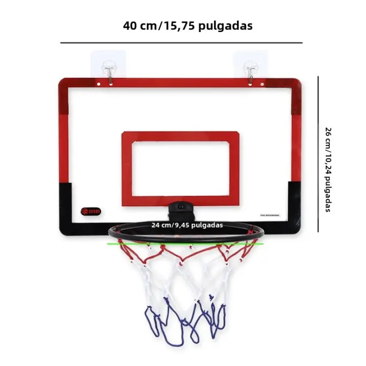 Mini Portería De Baloncesto Para Indoors Para Niños Y Adultos 40 X 20 Cm Juguete De Juegos Familiares Para Puertas O Paredes De Casa Y Oficina Material Plástico - 1