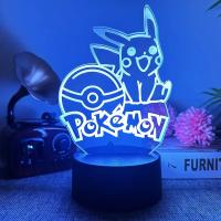 Lámpara De Noche LED Pokemon Gengar Haunter Gastly 3D Iluminación De Colores Cambiantes USB Regalo Para Niños Luz De Mesa Ilusión De Sueño - details 6