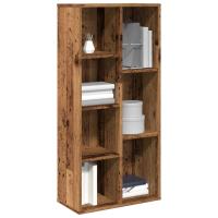 vidaXL Estantería madera envejecida 50x25x104 cm en color Madera antigua/Roble artisan/Roble negro | almacenamiento funcional diseño moderno para baño dormitorio sala - details 0