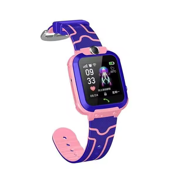 Xo smartwatch para niños - pantalla 1.44” - camara frontal - correa de silicona - carga magnetica - color rosa/lila - 1