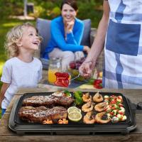 Plancha de Asar AIGOSTAR- Plancha de Asar Antiadherente Extra Grande Superficie de 50 x 27 cm, Potencia 2000W, Temperatura Ajustable, Bandeja Recoge Aceite Extraíble - Barbacoa Eléctrica - details 2