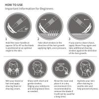 Afeitadora De Seguridad Reutilizable Para Hombres Con 10 Hojas De Afeitar Doble Orilla Platinadas Cuchilla De Zinc Aleación Y Mango De Aluminio Para Rostro Cuerpo Y Bikini - details 4