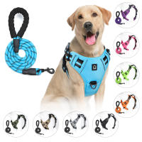 Correa Y Arnés Para Perro Combinado, Resistente a La Escape Sin Tironeos, Con Correa De 5 Pies, Reflectante, Ajustable Y Suave Para Mascotas - details 0