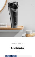 Afeitadora Eléctrica Para Hombres USB Recargable Máquina De Afeitar Barba Potente Impermeable Cuchilla Eléctrica Rotatoria - details 7