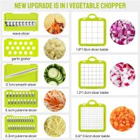 Cortador de Verduras y Espinillas de Acero Inoxidable 25 en 1 13 Cuchillas Rectangulares para Patatas y Tomates Ideal para Cocina y Hogar - details 1
