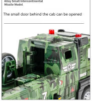 Camión De Lanzamiento De Misiles Militares a Escala 1/32 Con Sonido Y Luz Vehículo De Metal Para Niños Juguetes Interactivos De Retroceso Apto Para Edades 4-14 - details 8