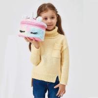 Women Girls Kids Fluffy Faux Fur Unicorn Makeup Bag Small Cosmetic Organizer Plush Travel Storage Bags Toiletry Kit Case - details 1