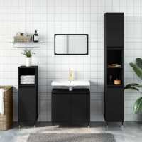 vidaXL Armario de baño madera de ingeniería 58x33x60 cm en color Roble Sonoma/Roble artisan/Madera antigua y más | almacenamiento funcional diseño moderno para baño dormitorio sala - details 5