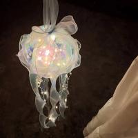 Lámpara De Jalea Multicolor Para Fiesta De Cumpleaños De Mermaid LED Decorativa Para Bodas Y Navidad Luz Nocturna De Forma De Hongo Incluye Baterías - details 5