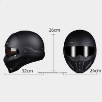 Casco Retro Desmontable Para Motocicleta Y Bicicleta Con Libera Rápida ABS Casco De Carrocería Completa Negro Mate Estilo Modular Clásico Profesional Unisex - details 1