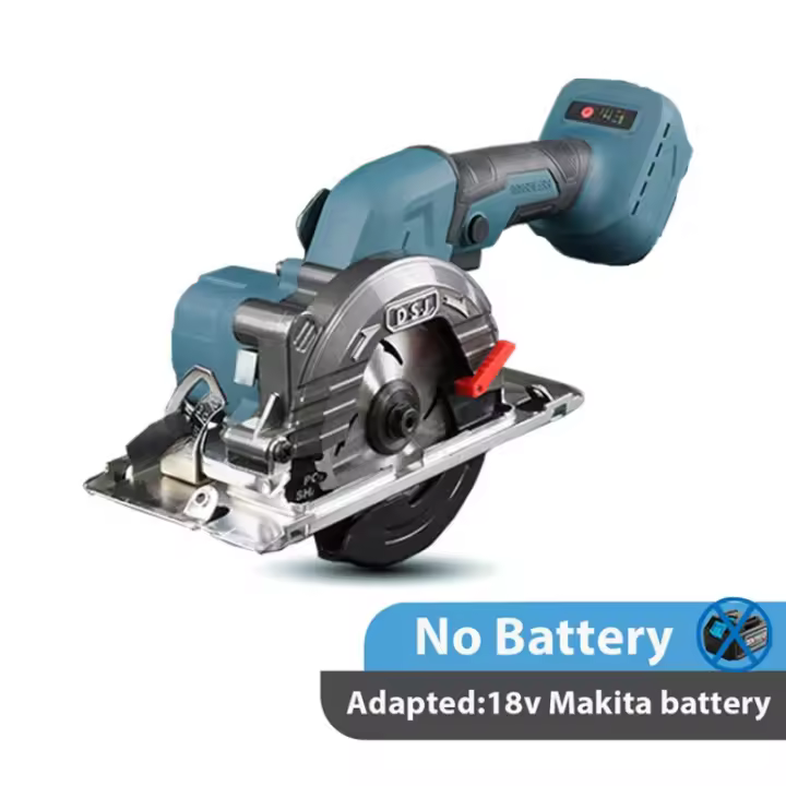 Sierra Circular sin escobillas, herramienta de corte de 5 pulgadas multifuncional, motosierra eléctrica inalámbrica de mano para batería Makita de 18V, 125mm, nueva,Para cortar madera maciza, pvc, mdf, contrachapado, piedra, azulejos, etc. - 1