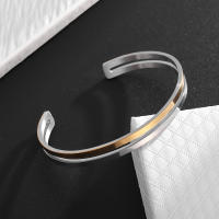 Pulsera De Titanio Doble Capa Brillante Para Hombres Y Mujeres Pulsera De Cuff De Dos Colores Joyería Para Parejas Estilo Clásico - details 6