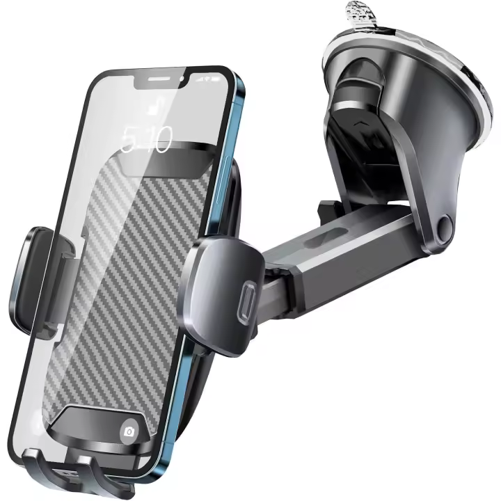 Soporte para teléfono de coche con Sucker Fuerte, adortado para salpicadero/parrillas, rotación de 360 ° y retrácthil - 1