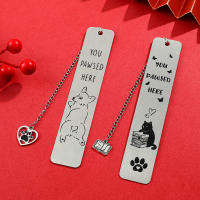 Marcador De Libro De Acero Inoxidable Para Perros Y Gatos Corgi Y Gato Diseño Geométrico Para Hombres Y Mujeres Material Metálico - details 2