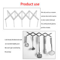Soporte Extensible para Tapa de Olla Organizador de Platos Flexible para Cocina - details 4