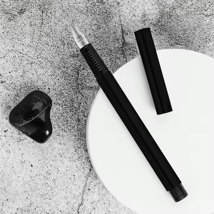 3PCS Jinhao 65 Pluma Fuente De Estilo Matizado Negro Con Convertidor Y Tungsteno EF F Nib Para Escritura Suministros Escolares Y De Oficina Para Estudiantes - 1