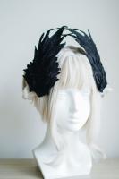 Clip De Pelo Con Alas De Angel Feathers Accesorios De Peluquería Lolita Anime Cosplay Negro Y Blanco Para Halloween Uso Unisex - details 10