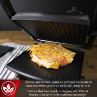 MAGEFESA EASYGRILL Sandwichera Multifunción Grill Panini Plancha de 1400W, Antiadherente, Temperatura Ajustable - details 2