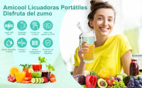 Cobocen Batidora Portátil,Mini Licuadora,Batidora Portátil Personal,Batidora de Batidos con 6 Cuchillas,Vaso Exprimidor de 600 ml Tapa Sport - details 0