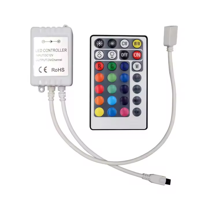 Controlador Infrarrojo con Mando a Distancia 3 en 1 RGB 28 Botones VT-2428  VTAC - 1