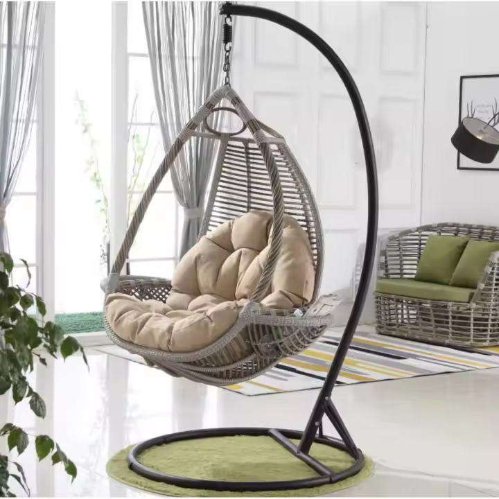 TK Basket Egg Chair Seat Cushions - Garden Hammock Cradle Pads - 1