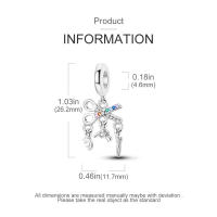 Colgante De Serie Trabajo Y Carrera En Color Plata Para Pulsera Pandora DIY Joyería Para Mujer Zirconia Metálica De Plata - details 75