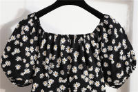 Vestido Mini De Verano Para Mujer Estampado Floral Chiffón Casual Cintura Natural Manga Larga Suelta Cierre De Cremallera - details 12