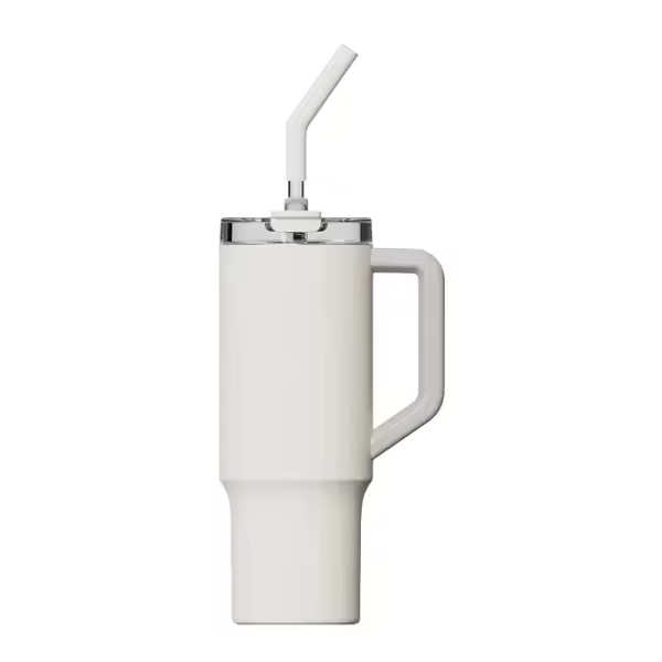 Xiaomi straw mug termo 1l con pajita - acero inoxidable 316l - aislamiento termico - tapon hermetico antifugas - tapa tritan transparente - asa ergonomica - boca ancha 90 mm - color blanco - 1