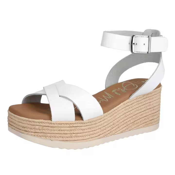 Cuñas de Esparto Oh! My Sandals Md5445 para mujer en color blanco - 1