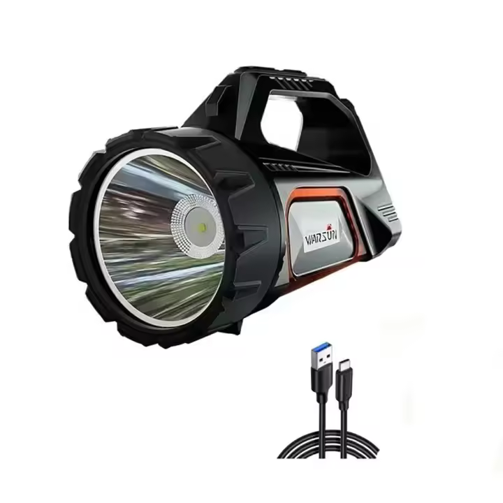 BIT Lámpara De Mano Con Luz Fuerte Cargable Solar Super Brillante Para Exteriores Y Búsquedas De Patrulla Iluminación De Emergencia De Longitud De Alcance - 1